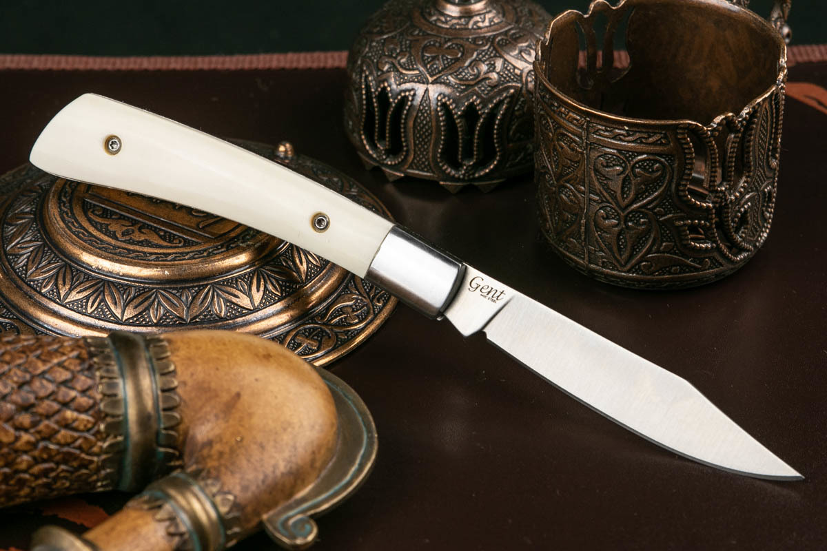 Нож складной Kizlyar Supreme Gent 440C S Сатин Кость